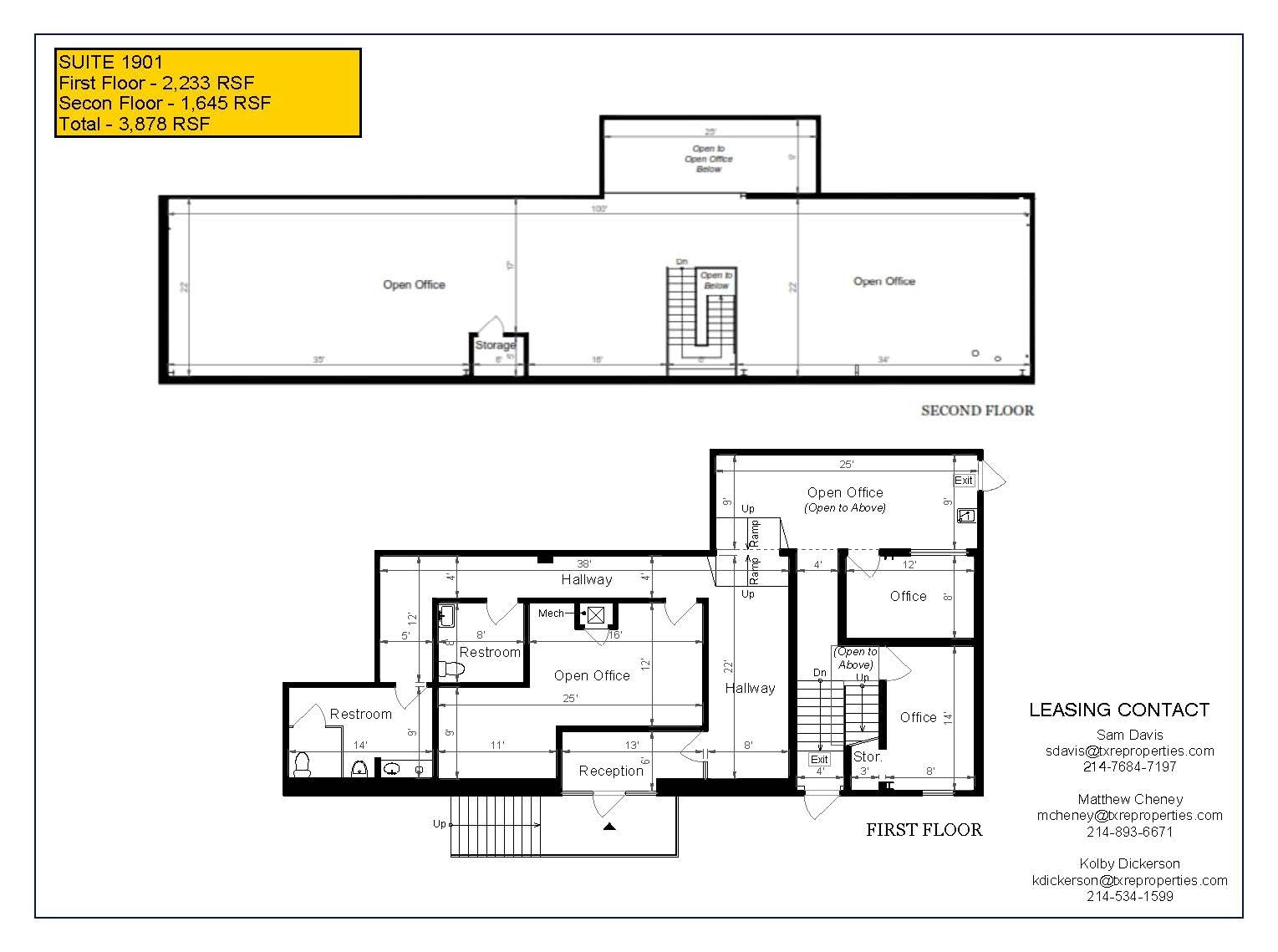 1901-1923 Windsor Pl, Fort Worth, TX à louer Plan d’étage– Image 1 sur 1