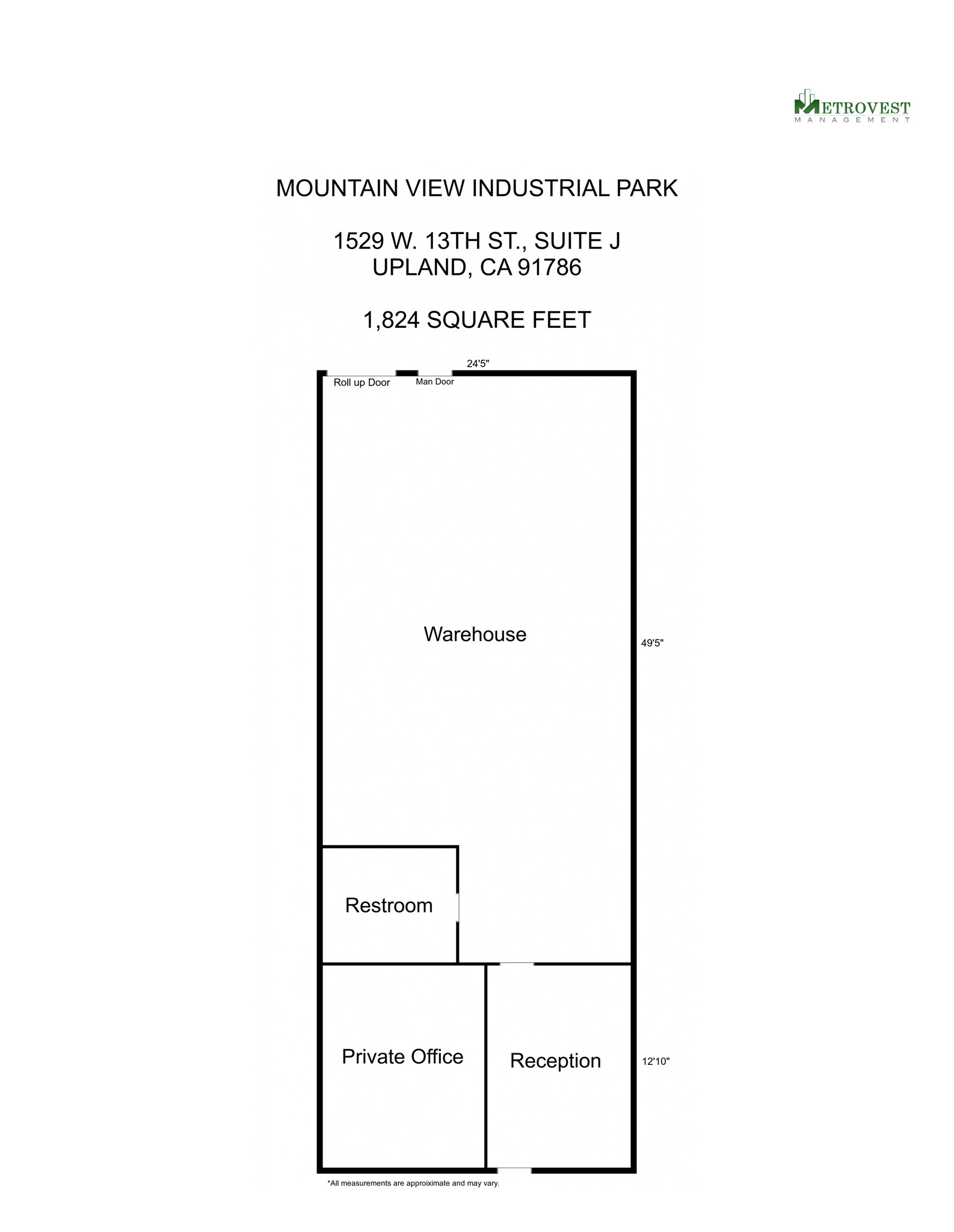 1525 W 13th St, Upland, CA à louer Plan d’étage– Image 1 sur 1