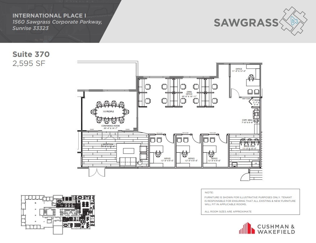 1560 Sawgrass Corporate Pkwy, Sunrise, FL à louer Plan d’étage– Image 1 sur 1