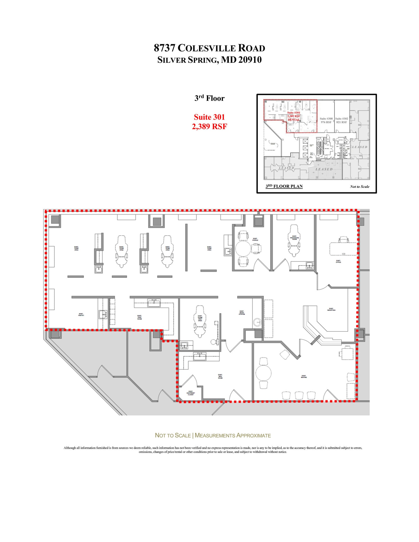 8737 Colesville Rd, Silver Spring, MD à louer Plan de site– Image 1 sur 1