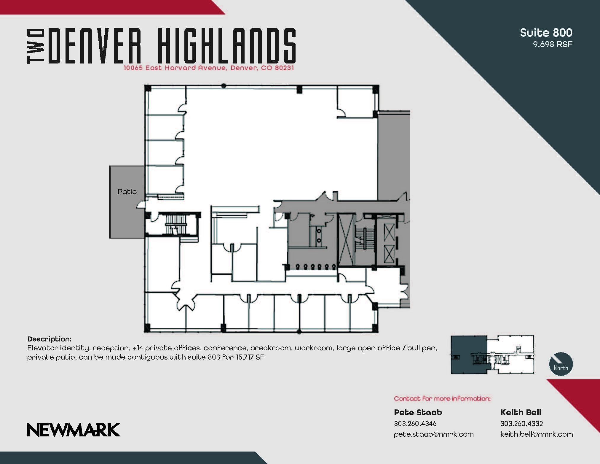 10375 E Harvard Ave, Denver, CO à louer Plan d’étage– Image 1 sur 1