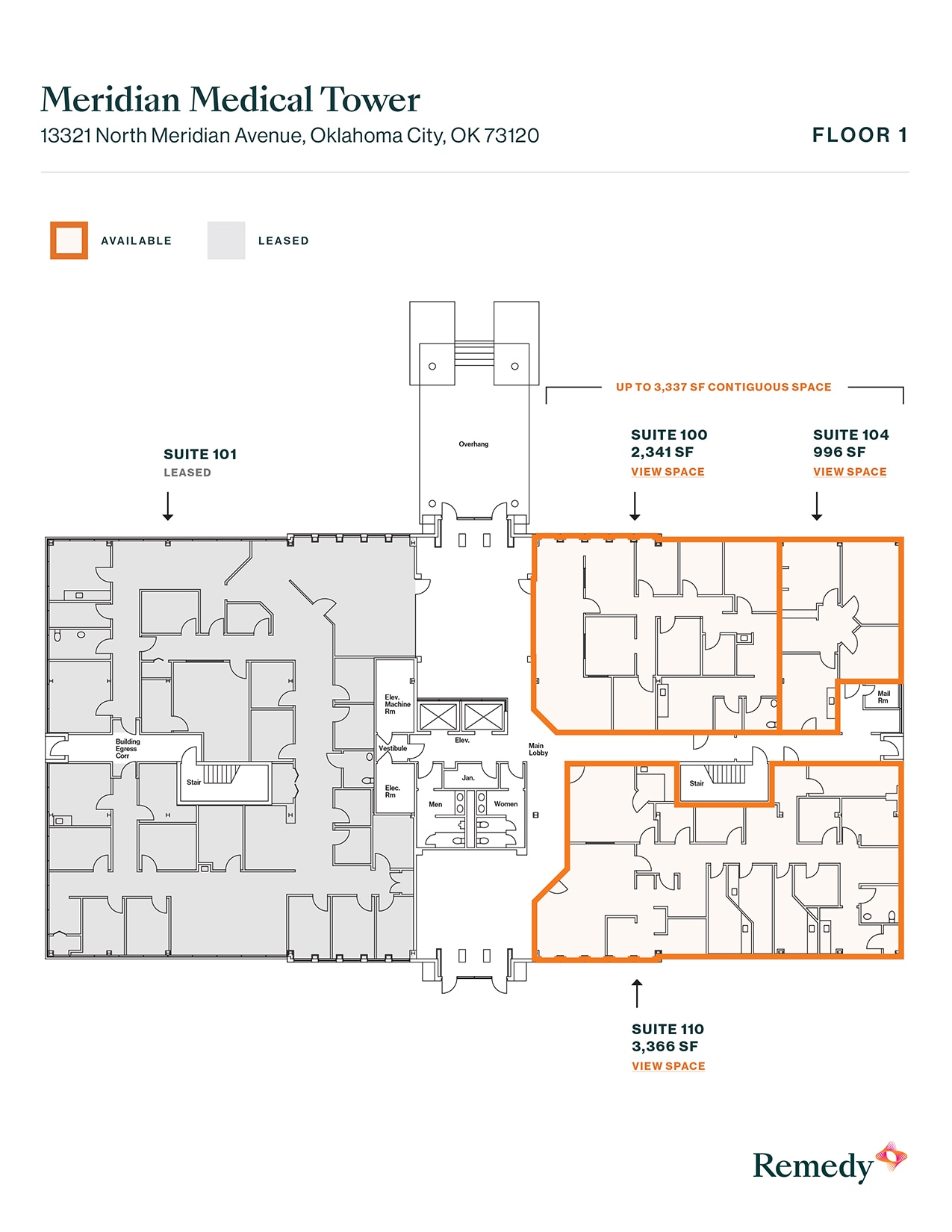 13321 N Meridian Ave, Oklahoma City, OK à louer Plan d’étage– Image 1 sur 1