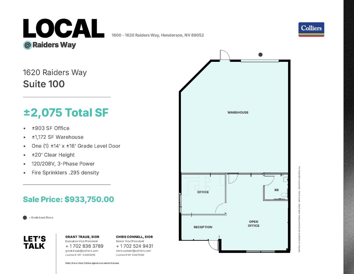 1620 Raiders Way, Henderson, NV 89052 - Lot 100 - - Plan d’étage - Image 1 of 1