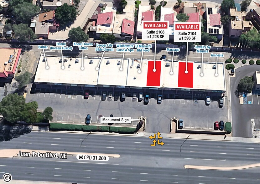 2100-2122 Juan Tabo Blvd NE, Albuquerque, NM à louer - Photo de l’immeuble – Image 2 sur 10