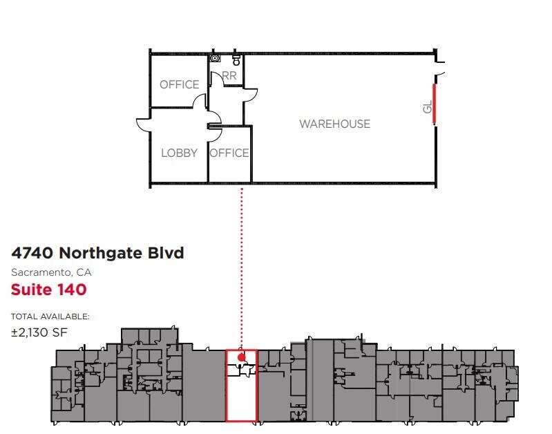 4700 Northgate Blvd, Sacramento, CA à louer Plan d’étage– Image 1 sur 1