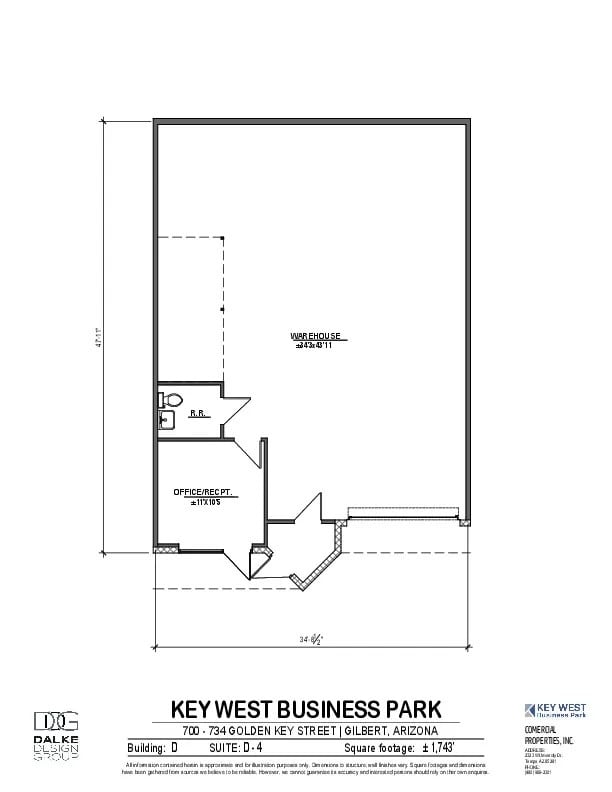 700 N Golden Key St, Gilbert, AZ à louer Plan d’étage– Image 1 sur 1