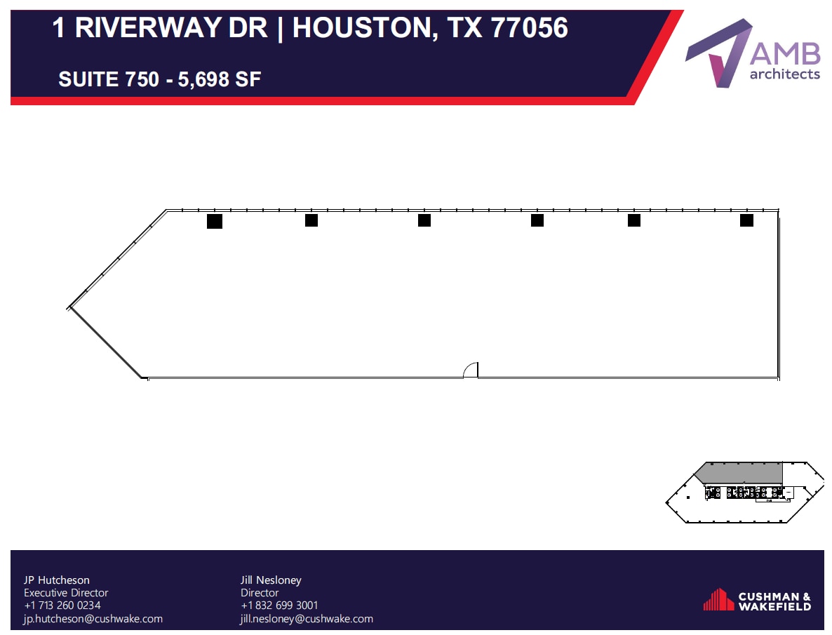 1 Riverway, Houston, TX à louer Plan d’étage– Image 1 sur 1