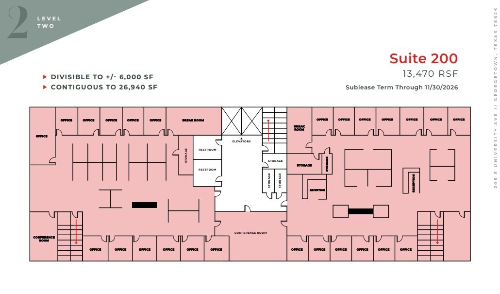 205 E University Ave, Georgetown, TX à louer Plan d’étage– Image 1 sur 1