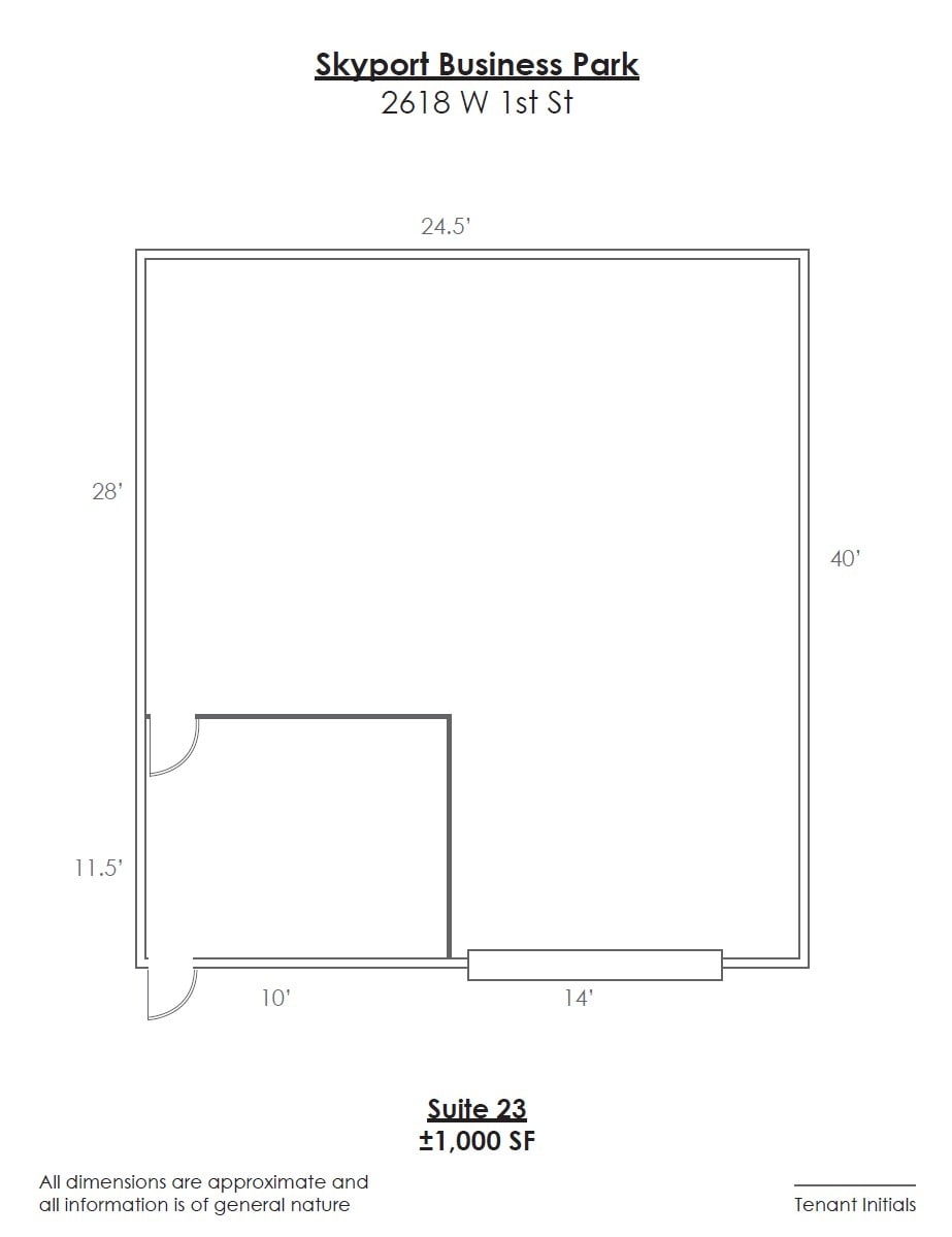 2420 W 1st St, Tempe, AZ à louer Plan d’étage– Image 1 sur 1