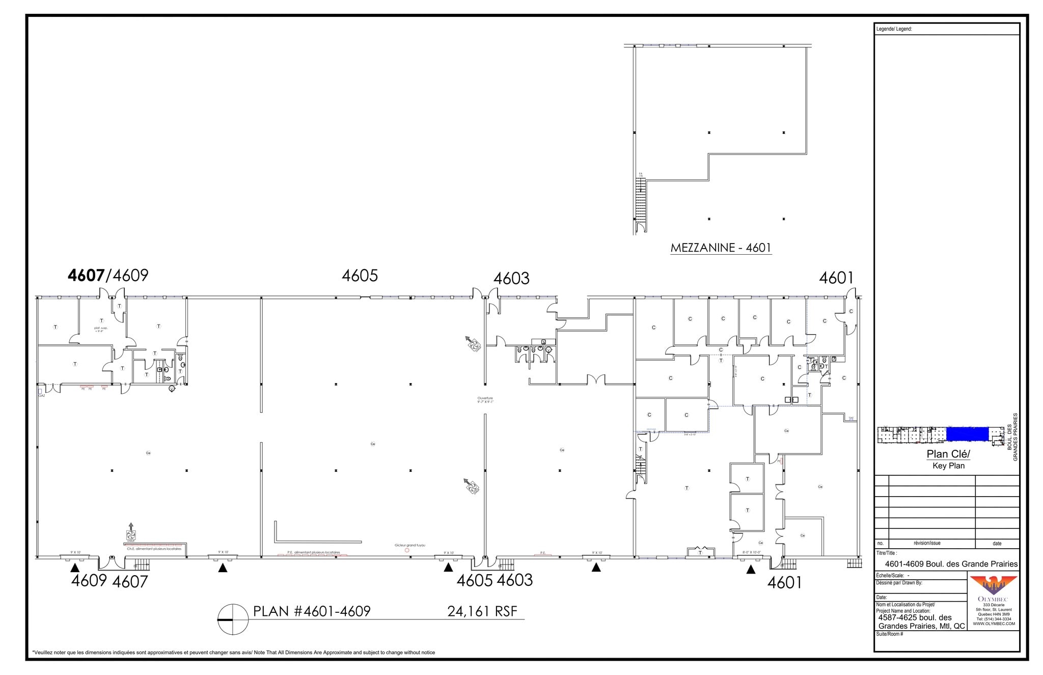 4587-4625 Boul des Grandes-Prairies, Montréal, QC à louer Plan de site– Image 1 sur 1