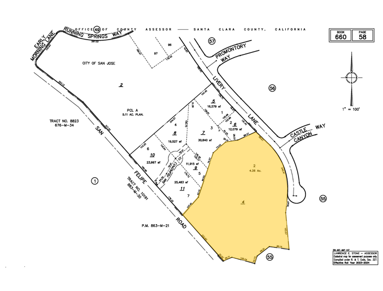 7500 San Felipe Ct, San Jose, CA à vendre - Plan cadastral – Image 1 sur 2
