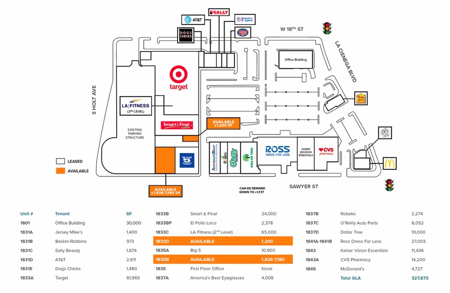 1801-1843 La Cienega Blvd, Los Angeles, CA à louer - Photo de l’immeuble – Image 2 sur 14
