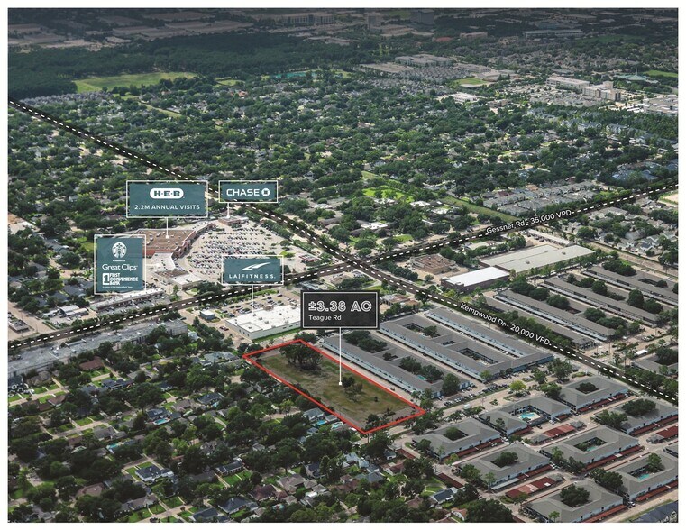 2711 Teague Rd, Houston, TX à vendre - Aérien – Image 2 sur 4