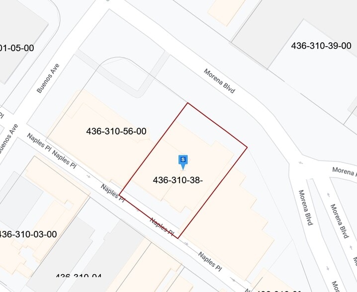 1108 Morena Blvd, San Diego, CA à louer - Plan cadastral – Image 3 sur 3