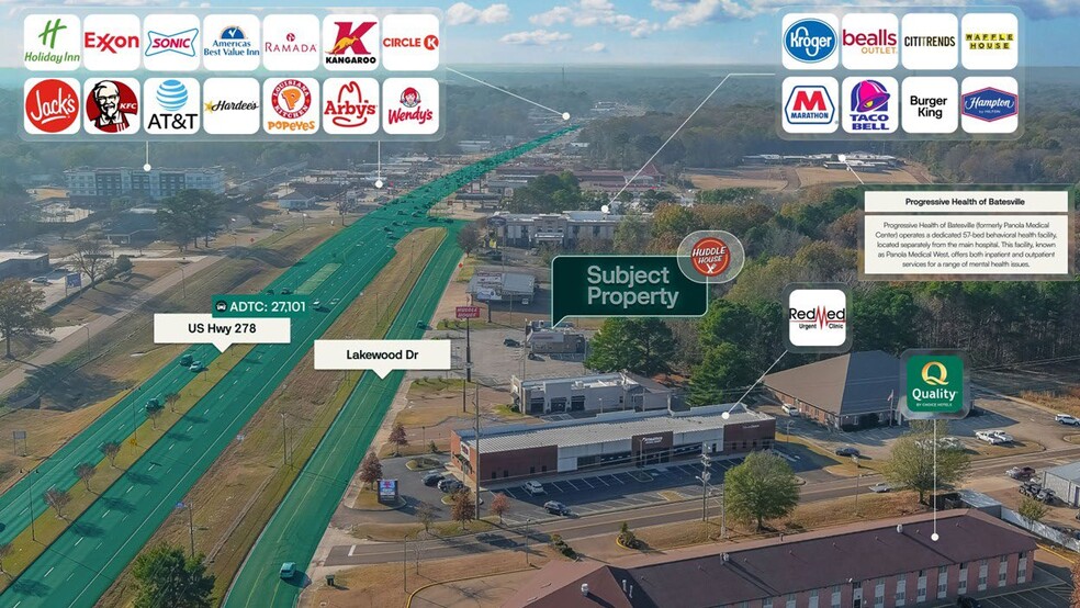 147 Lakewood Dr, Batesville, MS à vendre - Aérien – Image 3 sur 3