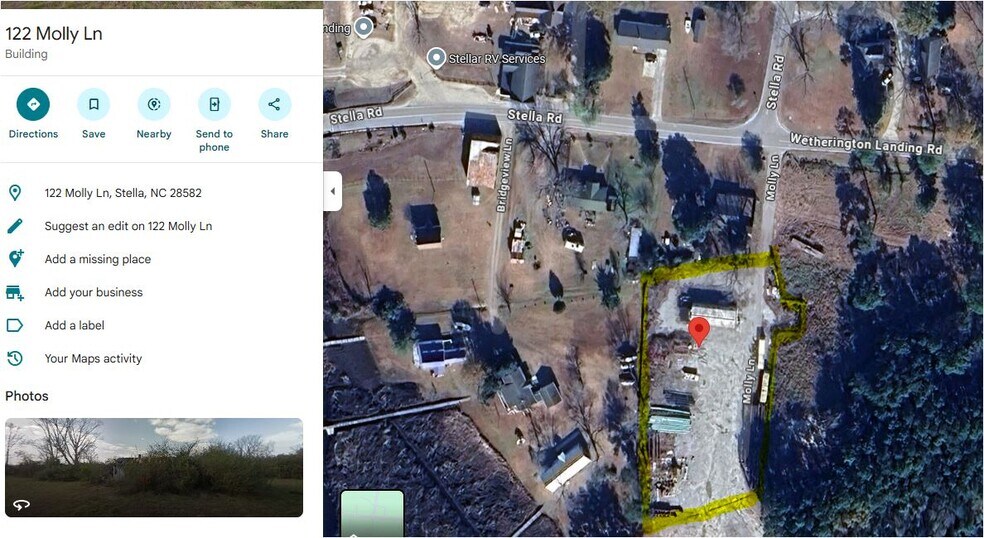 122 Molly Ln, Stella, NC à louer - Aérien – Image 3 sur 9