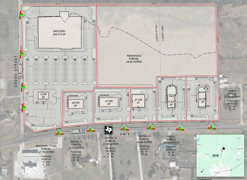 NEC Cook St & Caddo St, Josephine, TX à vendre - Plan de site – Image 2 sur 2