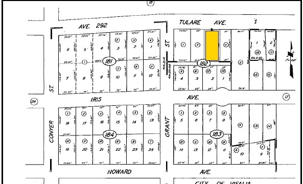 617 W Tulare Ave, Visalia, CA à louer - Plan cadastral – Image 2 sur 2