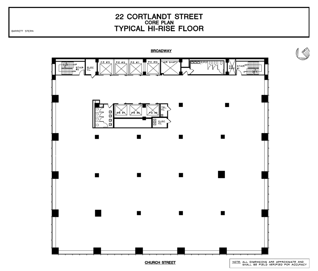 22 Cortlandt St, New York, NY à louer Plan d’étage– Image 1 sur 1