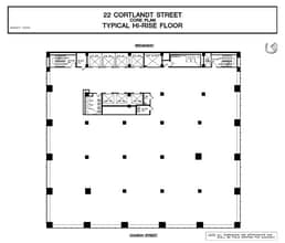 22 Cortlandt St, New York, NY à louer Plan d’étage– Image 1 sur 1