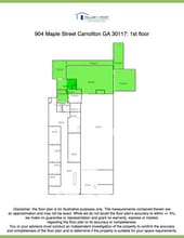 904 Maple St, Carrollton, GA à louer Plan d’étage– Image 1 sur 1