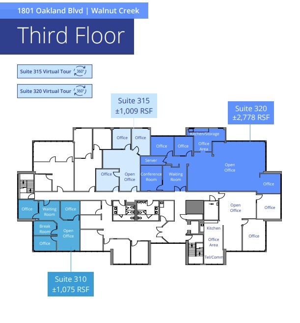 1801 Oakland Blvd, Walnut Creek, CA à louer Plan d’étage– Image 1 sur 1