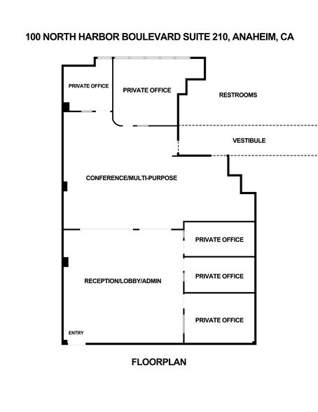 100 N Harbor Blvd, Anaheim, CA à louer - Plan d’étage – Image 2 sur 12