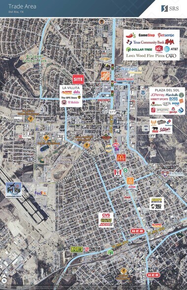 100 Braddie Dr, Del Rio, TX à louer - Aérien – Image 2 sur 2