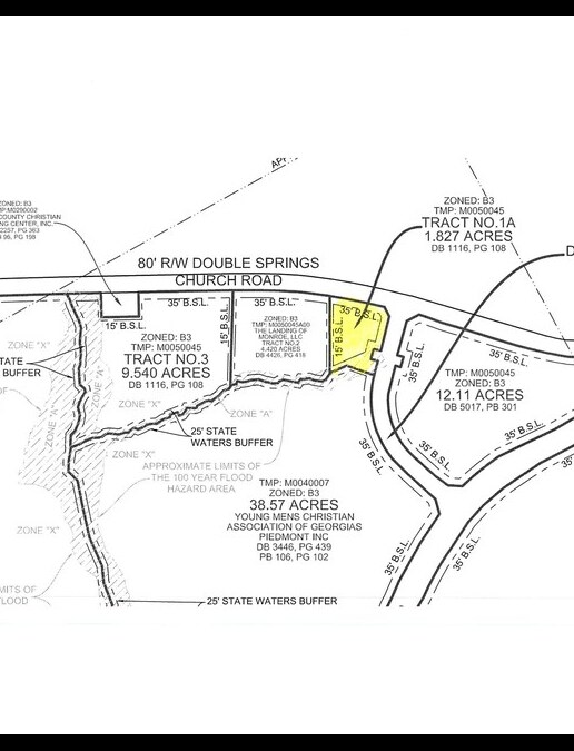 401 Double Springs Church Rd, Monroe, GA à vendre Plan de site– Image 1 sur 3