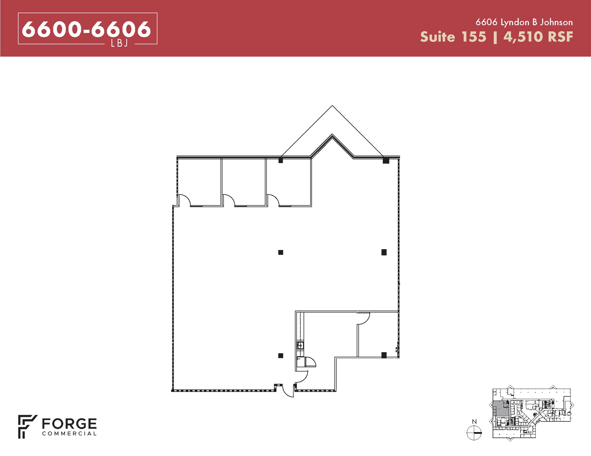 6606 Lyndon B Johnson Fwy, Dallas, TX à louer Plan d’étage– Image 1 sur 1