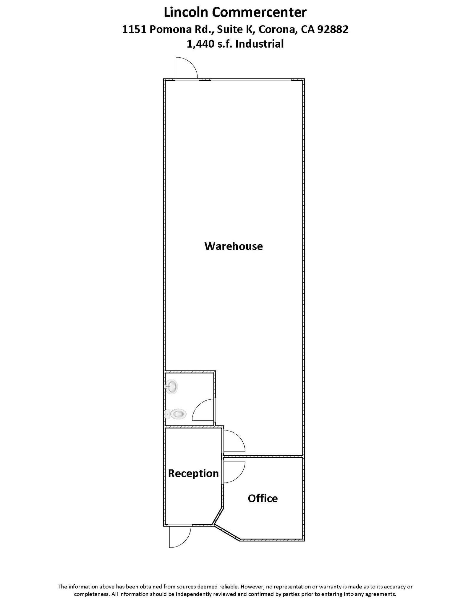 1141 W Pomona Rd, Corona, CA à louer Plan d’étage– Image 1 sur 1