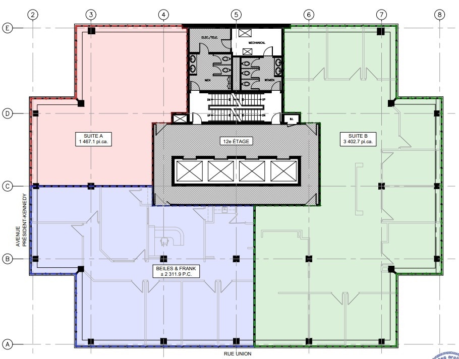 625 Av du Président-Kennedy, Montréal, QC à louer Plan d’étage– Image 1 sur 1