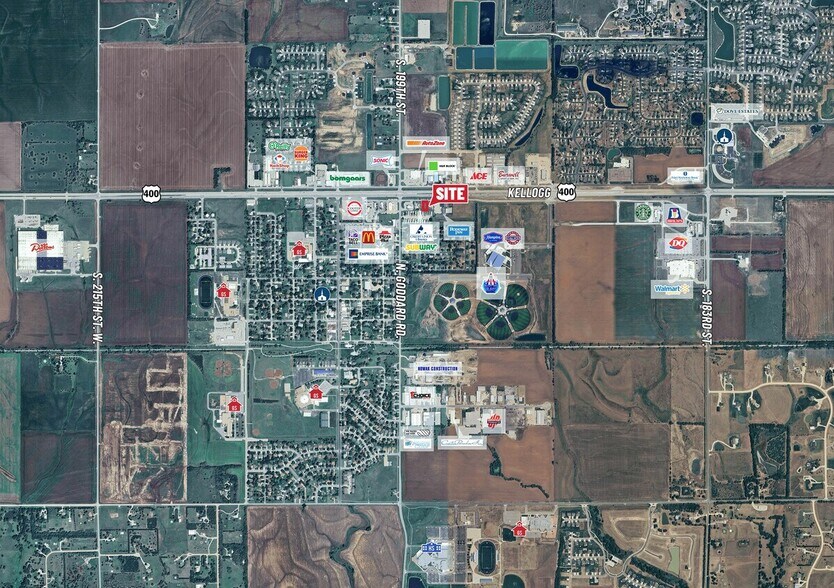 19951 W Kellogg Dr, Goddard, KS à vendre - Aérien – Image 2 sur 3