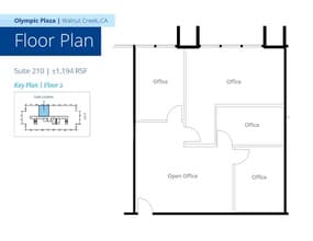 1910 Olympic Blvd, Walnut Creek, CA à louer Plan d’étage– Image 1 sur 1