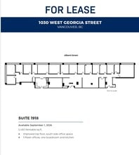 1030 W Georgia St, Vancouver, BC à louer Plan d’étage– Image 1 sur 1
