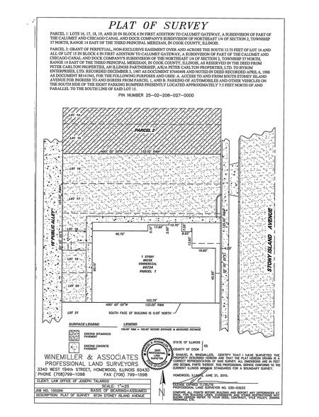 8734 S Stony Island Ave, Chicago, IL à vendre - Plan cadastral – Image 2 sur 4