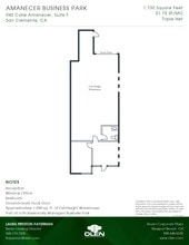 940 Calle Amanecer, San Clemente, CA à louer Plan d’étage– Image 1 sur 1
