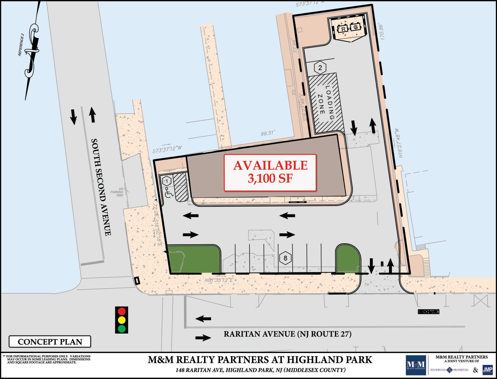 138-148 Raritan Ave, Highland Park, NJ à louer Plan de site– Image 1 sur 1