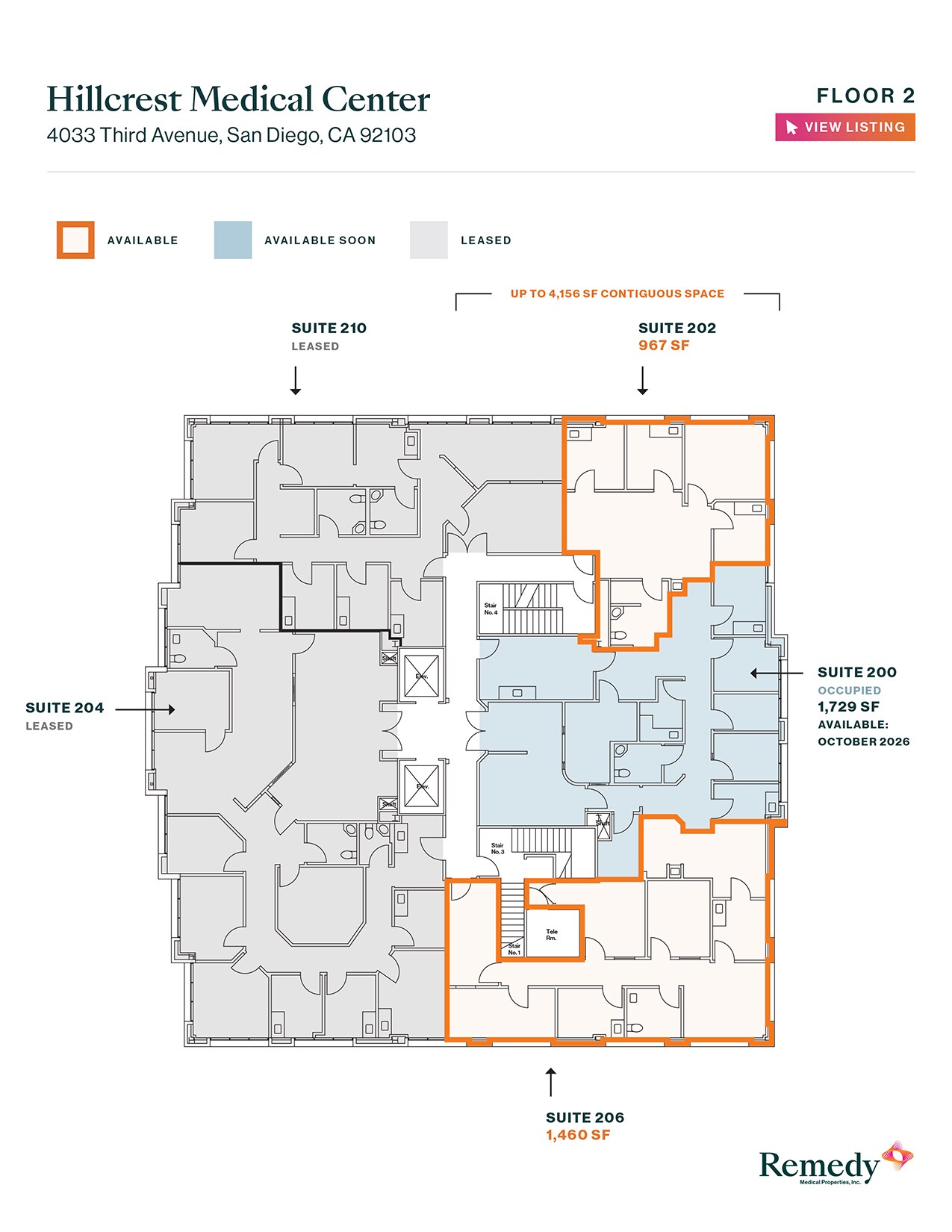 4033 3rd Ave, San Diego, CA à louer Plan d’étage– Image 1 sur 1