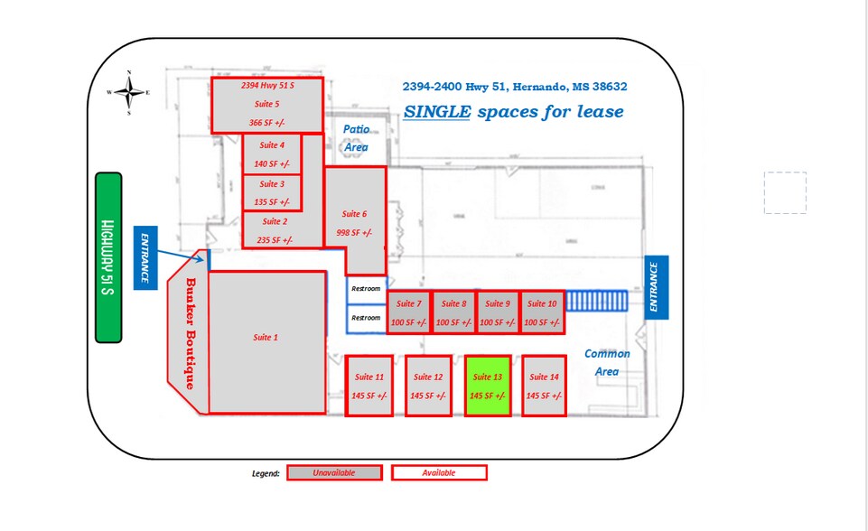 2394-2400 Us-51 Hwy, Hernando, MS à louer - Photo de l’immeuble – Image 2 sur 5