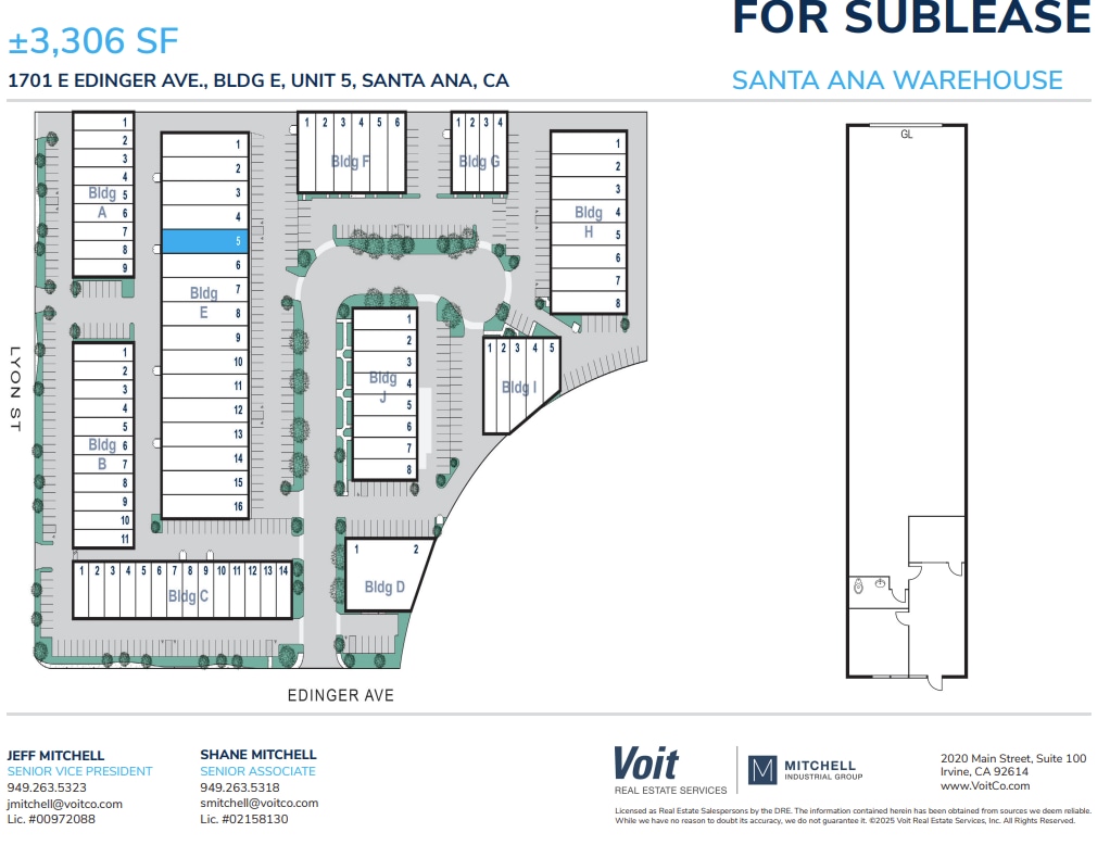 1701 E Edinger Ave, Santa Ana, CA à louer Plan d’étage– Image 1 sur 1