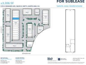 1701 E Edinger Ave, Santa Ana, CA à louer Plan d’étage– Image 1 sur 1