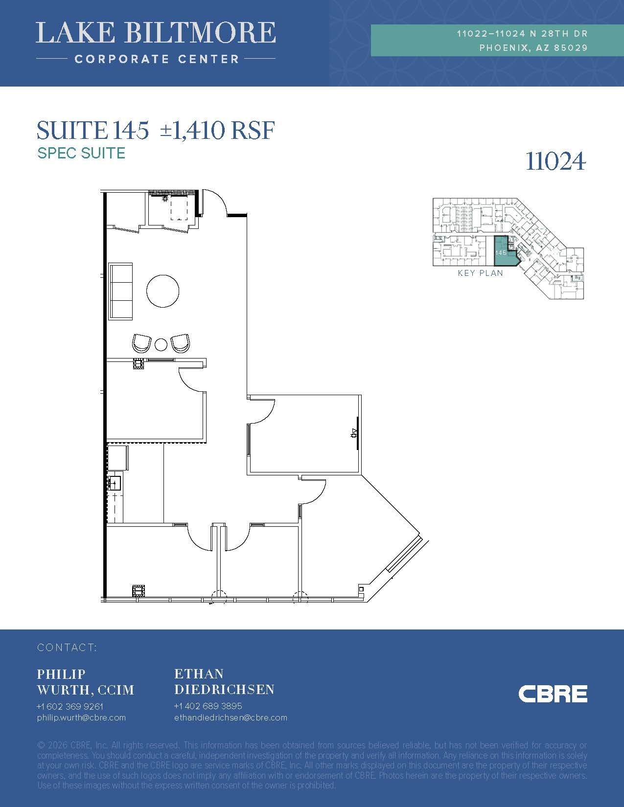 11022-11024 N 28th Dr, Phoenix, AZ à louer Plan d’étage– Image 1 sur 1