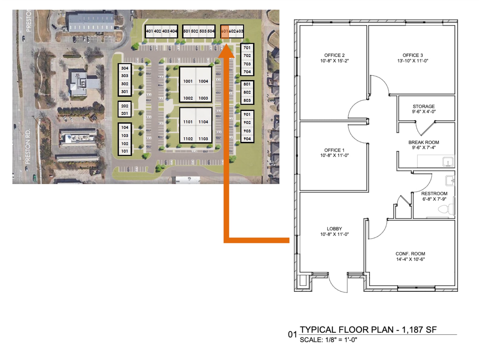 7700 Preston Rd, Frisco, TX à louer Plan d’étage– Image 1 sur 8