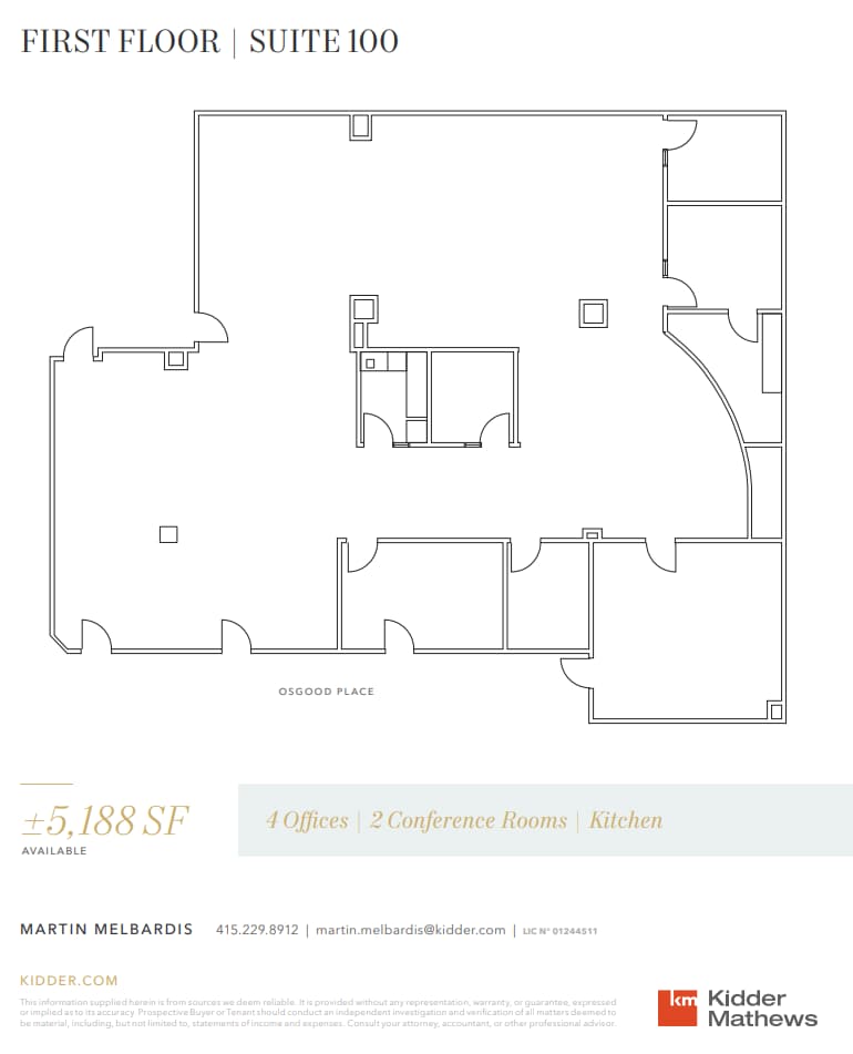 50 Osgood Pl, San Francisco, CA à louer Plan d’étage– Image 1 sur 1