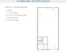 2501-2519 Gravel Dr, Fort Worth, TX à louer Plan d’étage– Image 1 sur 1