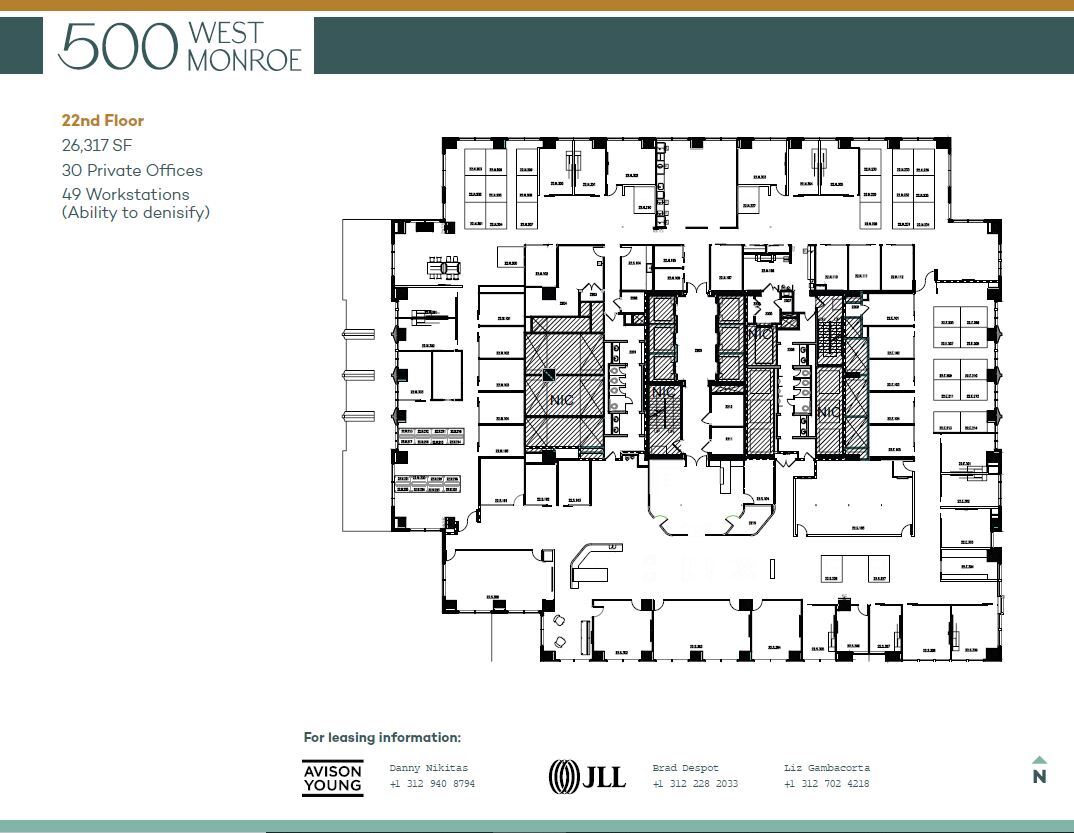 500 West Monroe St, Chicago, IL à louer Plan d’étage– Image 1 sur 1