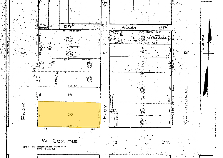 100-108 W Centre St, Baltimore, MD à louer - Plan cadastral – Image 2 sur 3