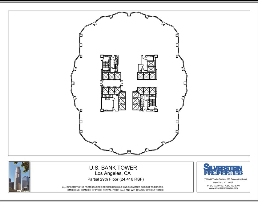 633 W 5th St, Los Angeles, CA à louer Plan d’étage– Image 1 sur 1