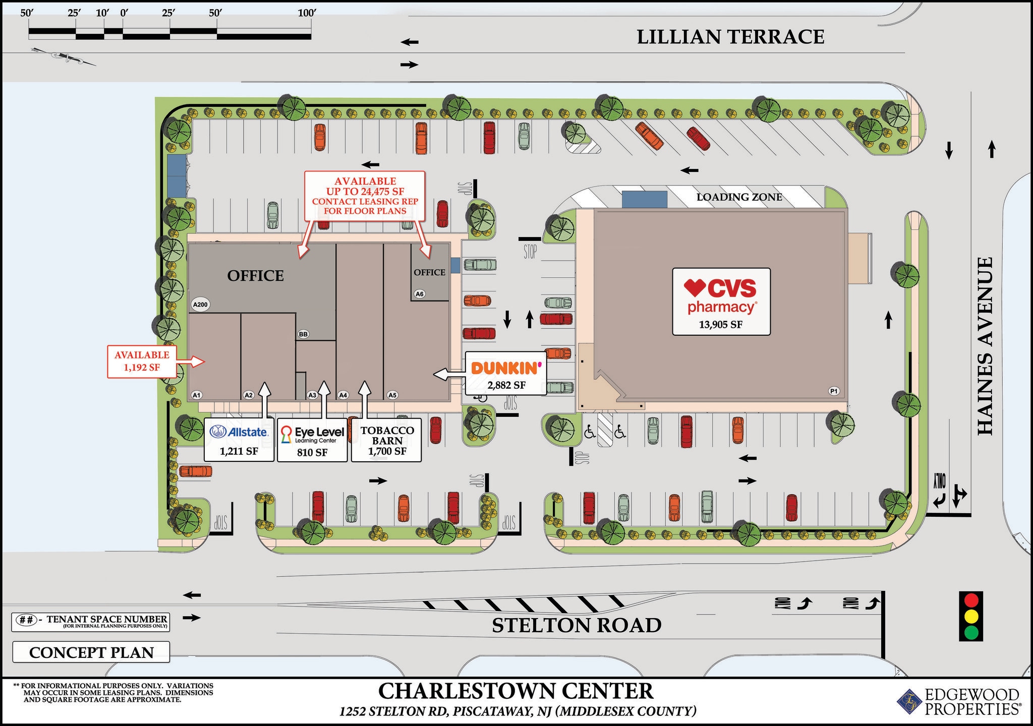 1252-1264 Stelton Rd, Piscataway, NJ à louer Plan de site– Image 1 sur 2